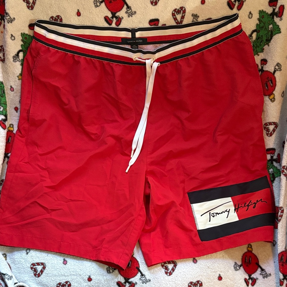 Tommy Hilfiger Bold Red Swim Trunks